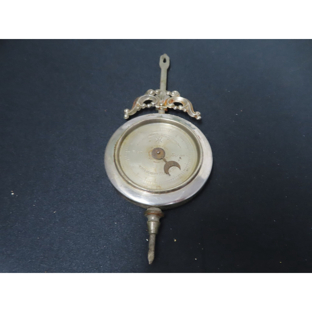 Antique 6.5" Waterbury Wall Clock Pendulum Rusty Crusty PARTS Patented